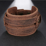 Кожаный браслет SPIKES SL0148-BRN