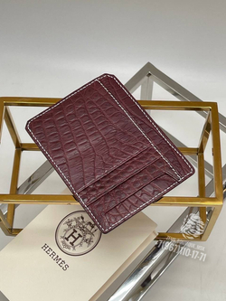 Картхолдер Hermes из кожи крокодила