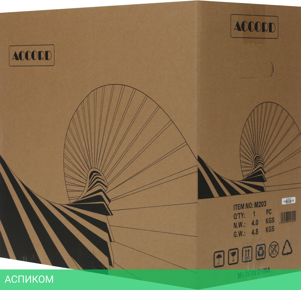 Корпус Accord M203 черный без БП (ACC-M203)