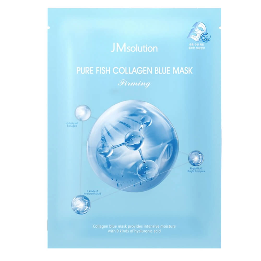 Тканевая маска для лица JMsolution Pure Fish Collagen Blue Mask Firming 30 мл