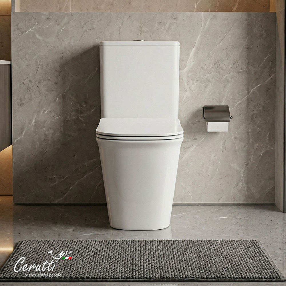 Унитаз напольный Ceruttispa АРНО (ARNO) CT7838 безободковый (620х345х800)