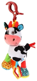 306983/Текстильная игрушка погремушка корова подвеска с вибрацией на блистере Умка/RV-C3/1