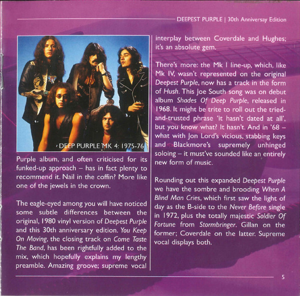 Deep Purple / Deepest Purple - The Very Best Of (30th Anniversary Edition)(CD+DVD)