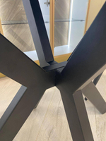 Кухонный раскладной стол "Комильфо Мини" из керамогранита, белый мрамор