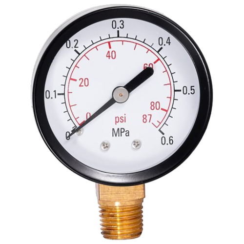 Манометр Belamos PGS50 d 50 мм, 0,6 МПа (до 6 атм), G1/4 с нижним подключением (Китай) (PGS50 RAD)