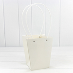 Пакет подарочный 20х17х12 Ваза для цветов (Белый)