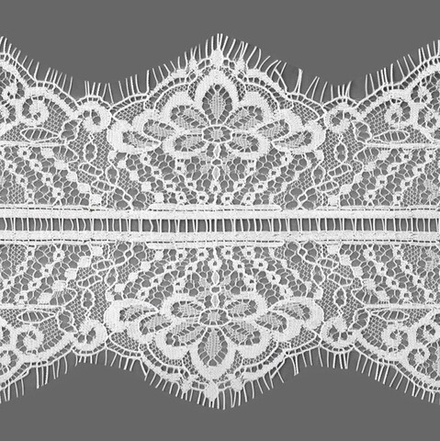 Кружево французское ш.13см. J212 белый