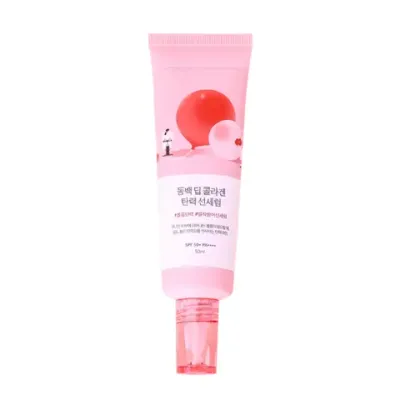 Солнцезащитная сыворотка для лица ROUND LAB Camellia Deep Collagen Firming Sun Serum 50 мл