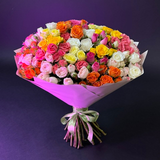 Flower bouquet of 51 spray roses mix