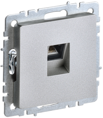 BRITE Розетка компьютерная RJ45 кат.6 РК11-БрА алюминий IEK