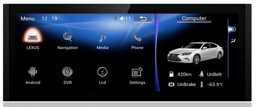 Магнитола для Lexus IS 2013-2019 (джойстик в виде мышки) - RDL-LEX-IS-High монитор 10.25" на Android 13, Быстрая, CarPlay, 4G SIM-слот
