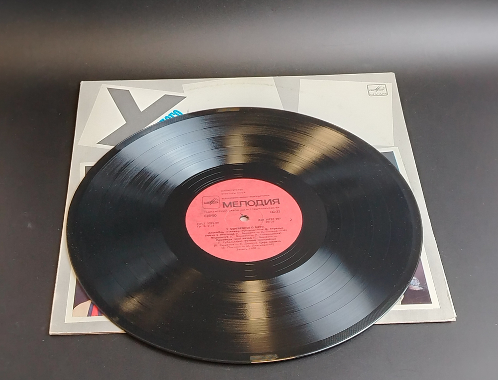 LP Ансамбль Пламя - У серебрянного бора. Виниловая пластинка 12 дюймов. Мелодия СССР