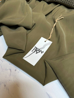 Плательно-костюмная однотонная купро с нейлоном (Armani, 85%купро/15%нейлон, Оливковый, 143)