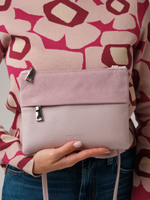 Сумка Deboro 3017 розовая глазурь велюр