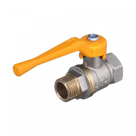 Кран шаровой никелированный 11Б27п Ду15-32 вр/нр, газ,  рычаг, БАЗ