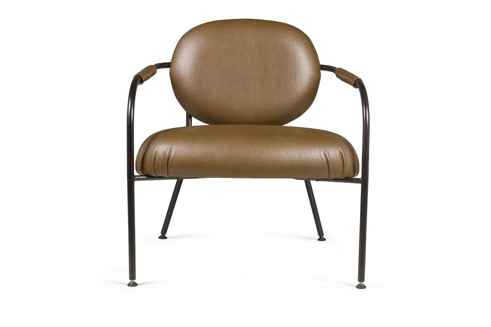 Лаунж кресло EGO, искусственная кожа, темно-коричневый