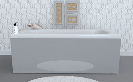 Экран под ванну глухой TR-10-018 светло-серый глянец