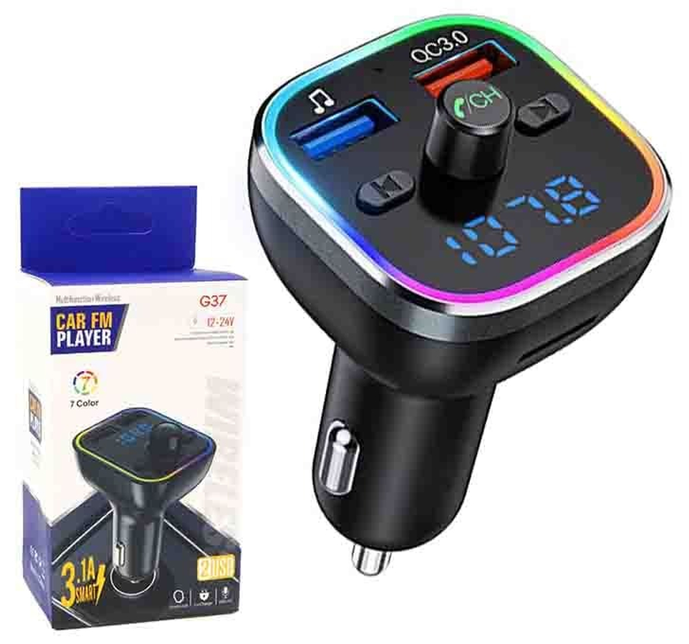Автомобильный FM-трансмиттер G37 Bluetooth (черный)
