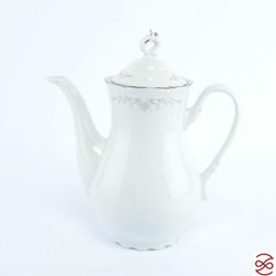 Кофейный сервиз Thun Констанция серый орнамент отводка платина 6 персон 17 предметов