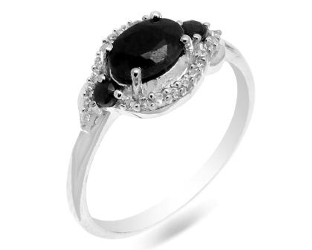 Кольцо из серебра с сапфирами