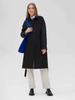 Плащ FOS Средней длины Женский Черный