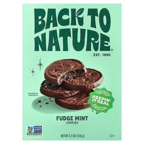 Back to Nature, печенье, помадка и мята, 156 г (5,5 унции)