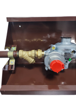 Шкафной газораспределительный пункт ГРПШ ОХТА-RF-25-1-ЛП-Ф исп.25/1 (коричневый)