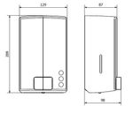 Диспенсер для мыла с кнопкой 1000 мл. ABS CLASSIC 03043.W белый