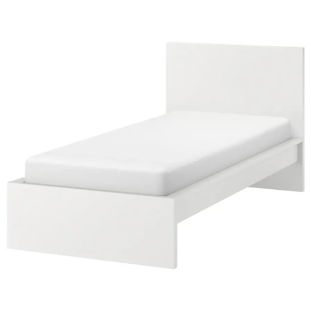 Каркас кровати, высокий - IKEA MALM, 200х90 см, белый, МАЛЬМ ИКЕА