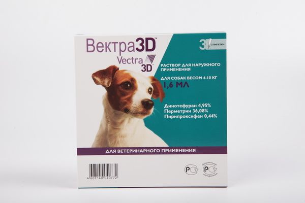 CEVA Вектра 3D Инсектоакарицидные капли для собак весом 4 - 10 кг