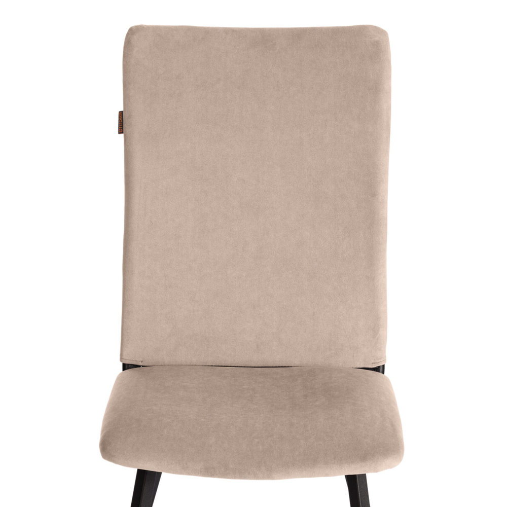 Стул обеденный La Rousse флок , бежевый/черный, 7, 49х50х93