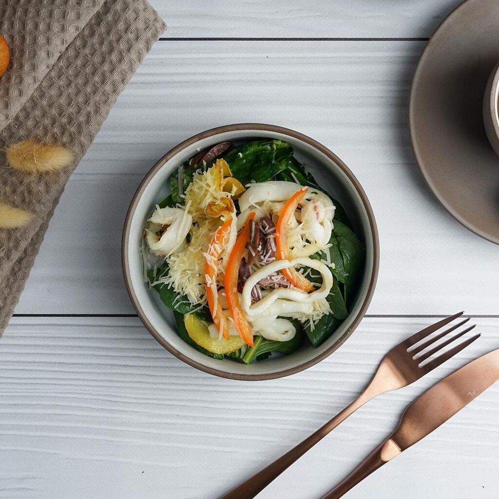 Салатник 600 мл d 13,8 cм h6 cм White Matt New Brown Taiga P.L. [4]