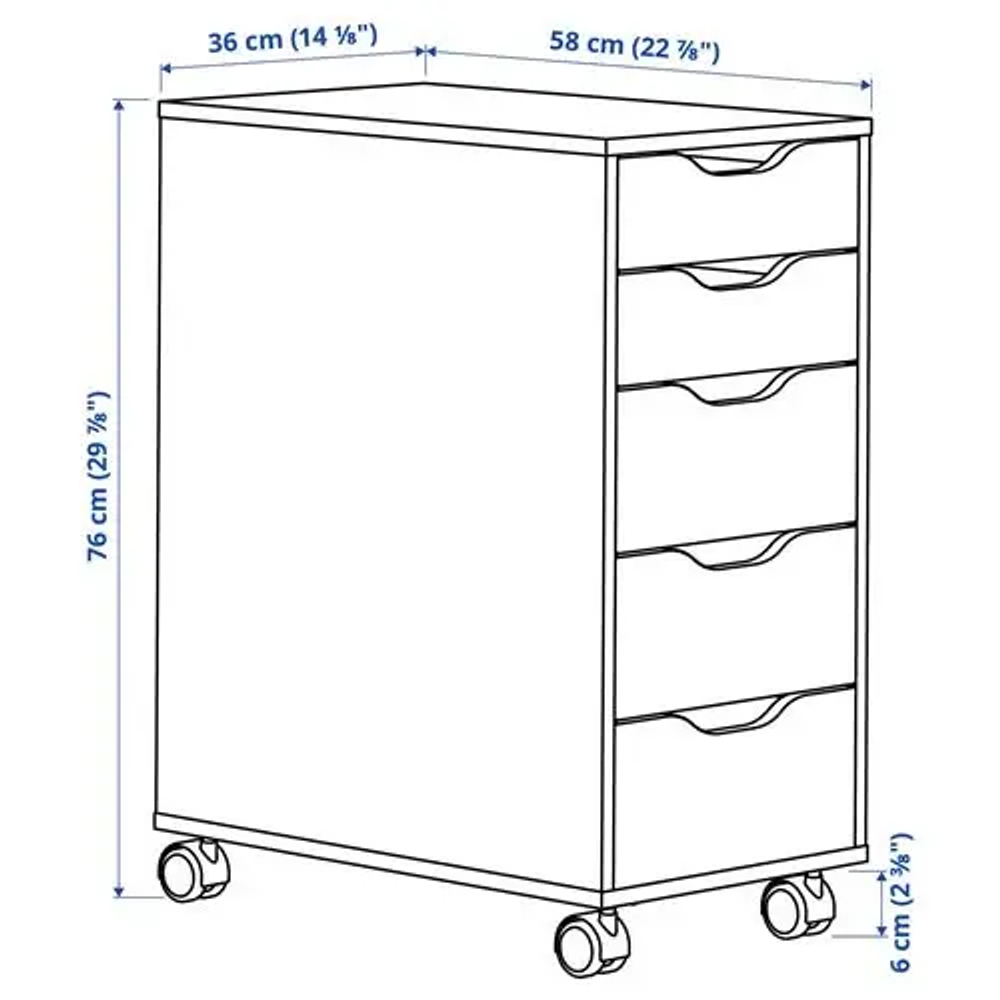 Ящик для хранения - IKEA ALEX, 36x76 см, коричневый, Алекс ИКЕА