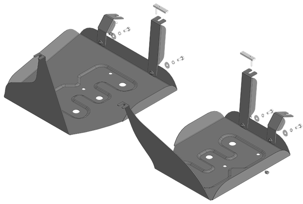 Защита абсорбера, топл. бака. 2 мм, Сталь для KGM Torres 2023-н.в., Motodor.72802