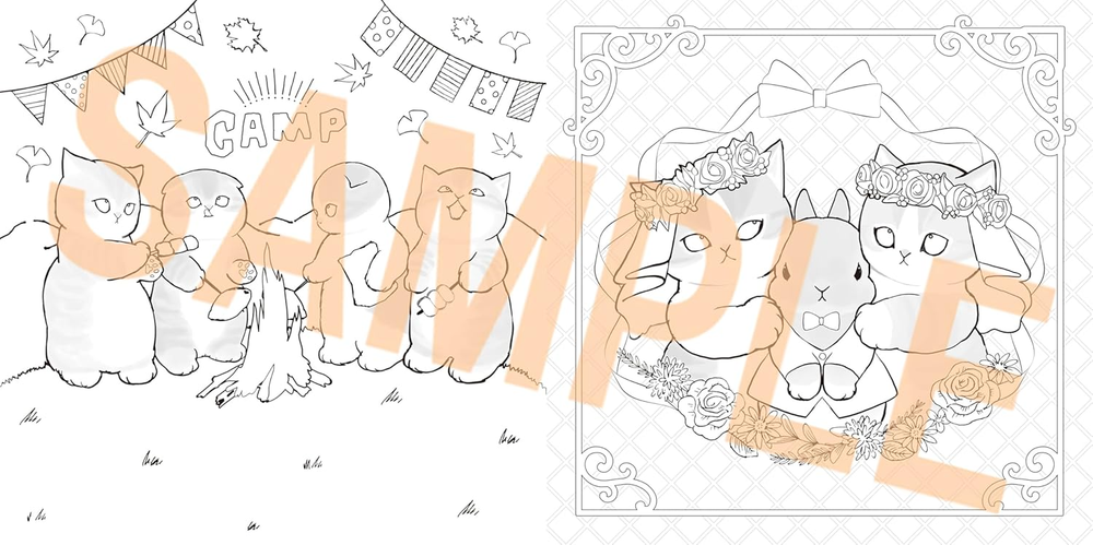 Mofusand Maritari. Coloring book (Japan)