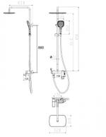 Душевая система Grocenberg GB7011 Никель