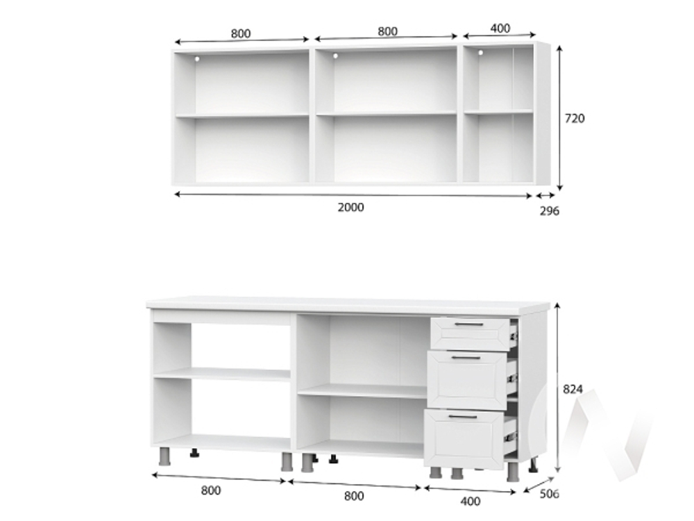 Кухонный гарнитур Вектор 2,0м