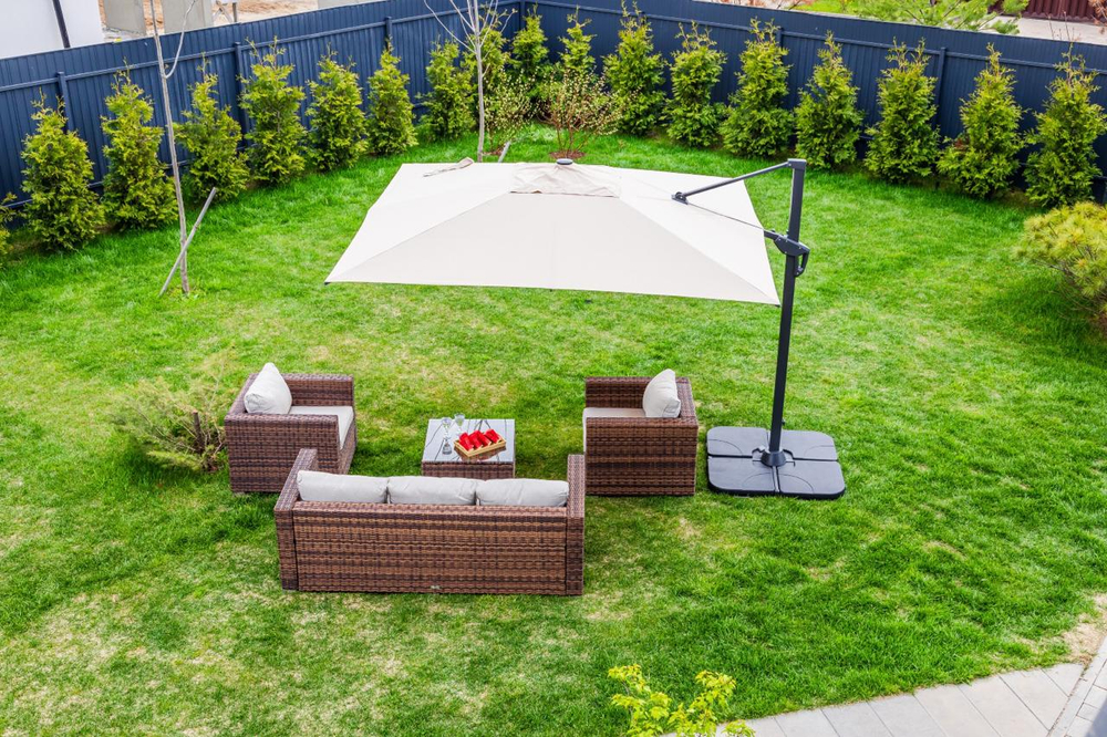 Зонт ROYAL FAMILY SKY квадратный в комплекте с базой