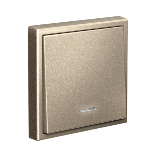 Выключатель 1-кл. ArtGallery 10AX с подсветкой быстрозажим. клем. механизм шампань SE GAL000513S