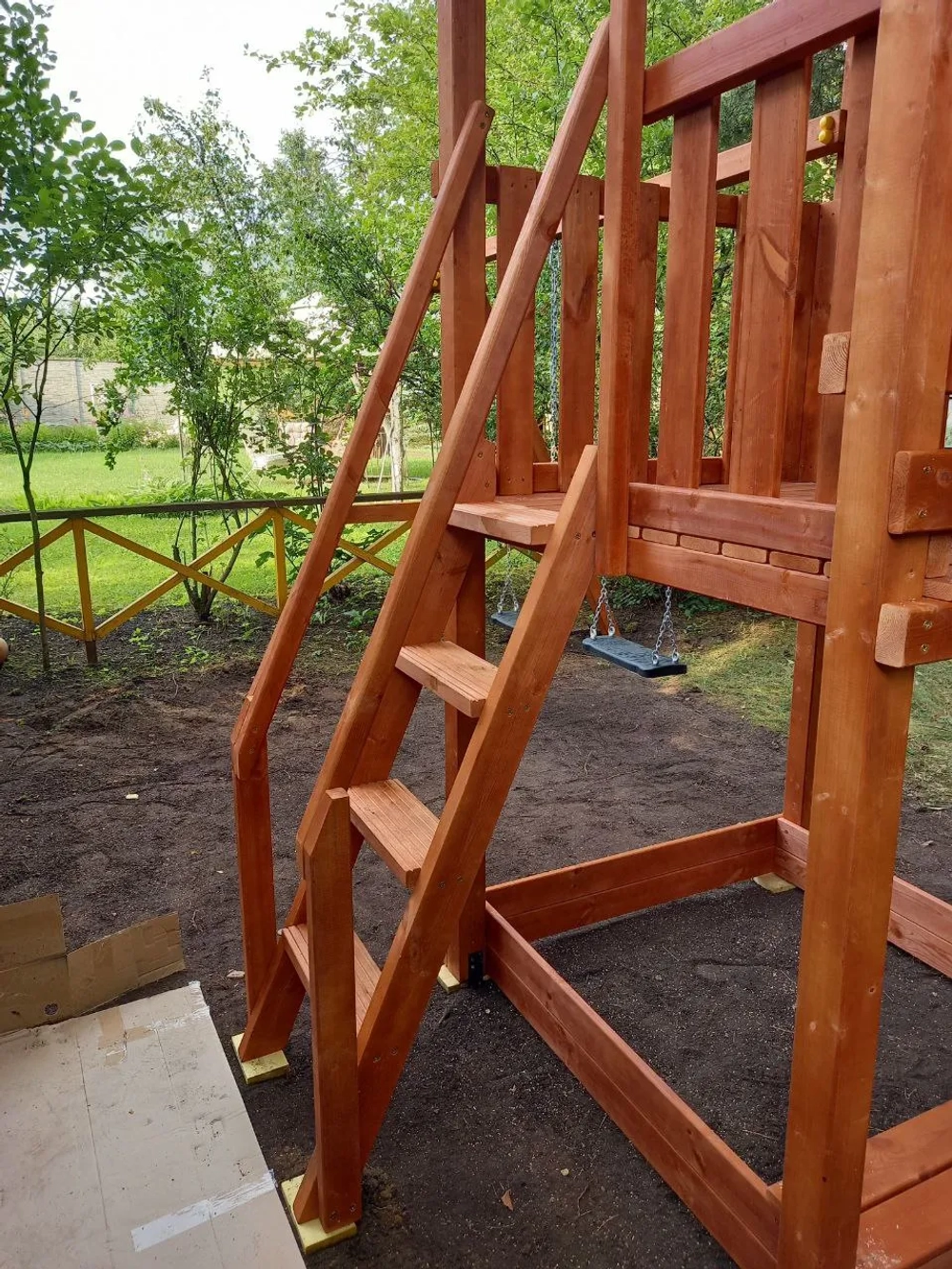 Детский игровой комплекс Савушка "Мастер" - 3 (с окраской) горка 3м