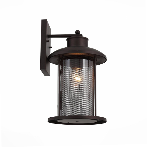 SL080.401.01 Светильник уличный настенный ST-Luce Темный кофе/Прозрачный, Темный кофе E27 1*60W LASTERO