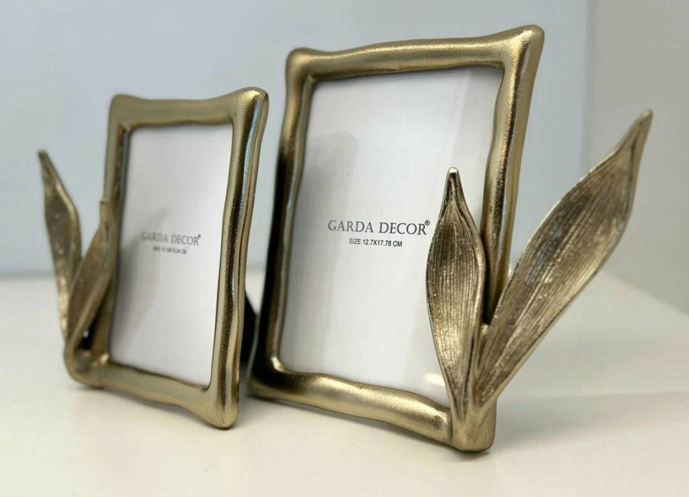 Фоторамка декоративная Garda Decor 69-22770, золото, металл.