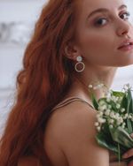 Серьги  Double Round Gritty