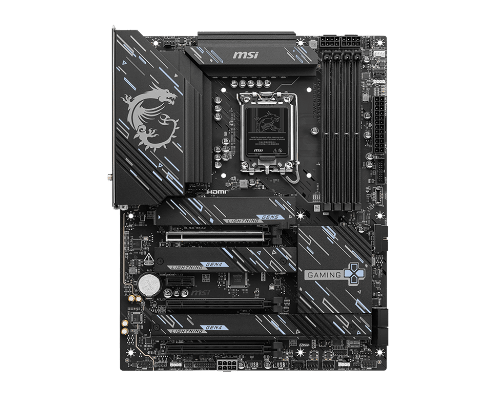 Материнская плата MSI Z890 GAMING PLUS WIFI LGA1851 4xDDR5 6xSATA3 RAID 4M.2 HDMI DP ATX
