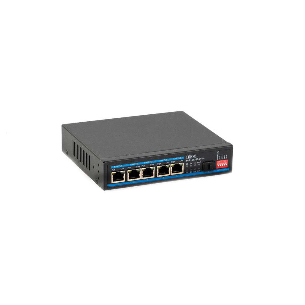 SKAT PoE-5E-1S UPS PoE коммутатор Бастион