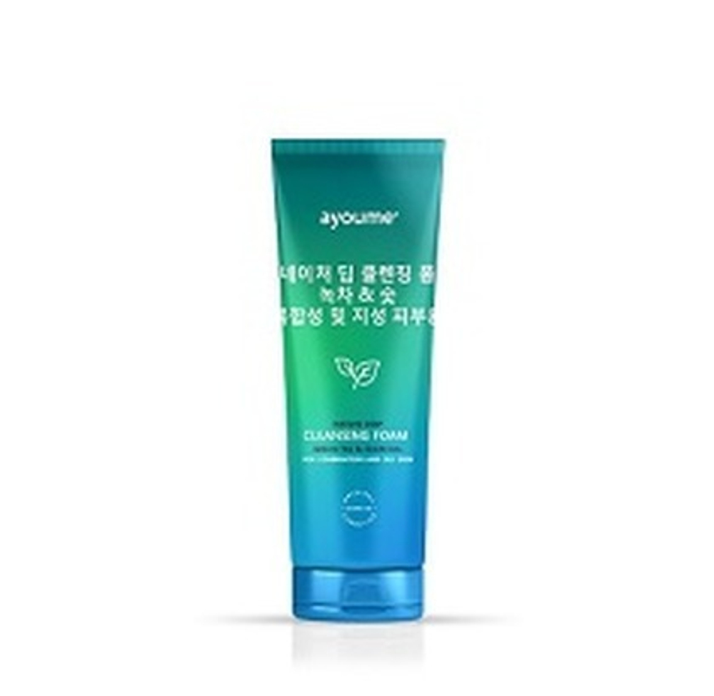 Пенка для умывания с экстрактом зеленого чая и углем AYOUME Nature Deep Cleansing Foam 100 мл