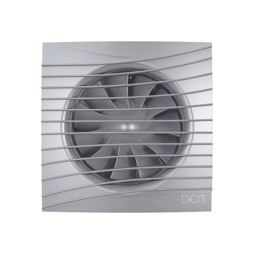 Вентилятор вытяжной D100 SILENT 4С gray metal с обратным клапаном  DICITI