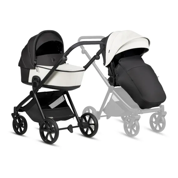 Коляска 3 в 1 Tutis Mio 3+ Leather Silver Grey