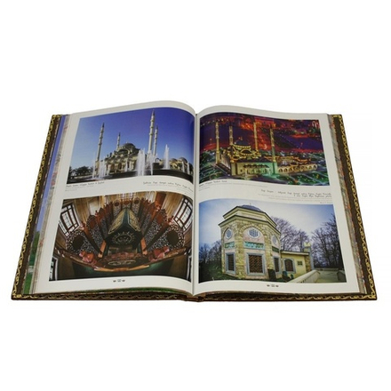 Подарочный набор: книга в кожаном переплете "Мечети России и стран СНГ" с плакеткой