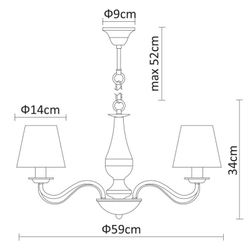 Подвесная люстра Arte Lamp A9368LM-5AB